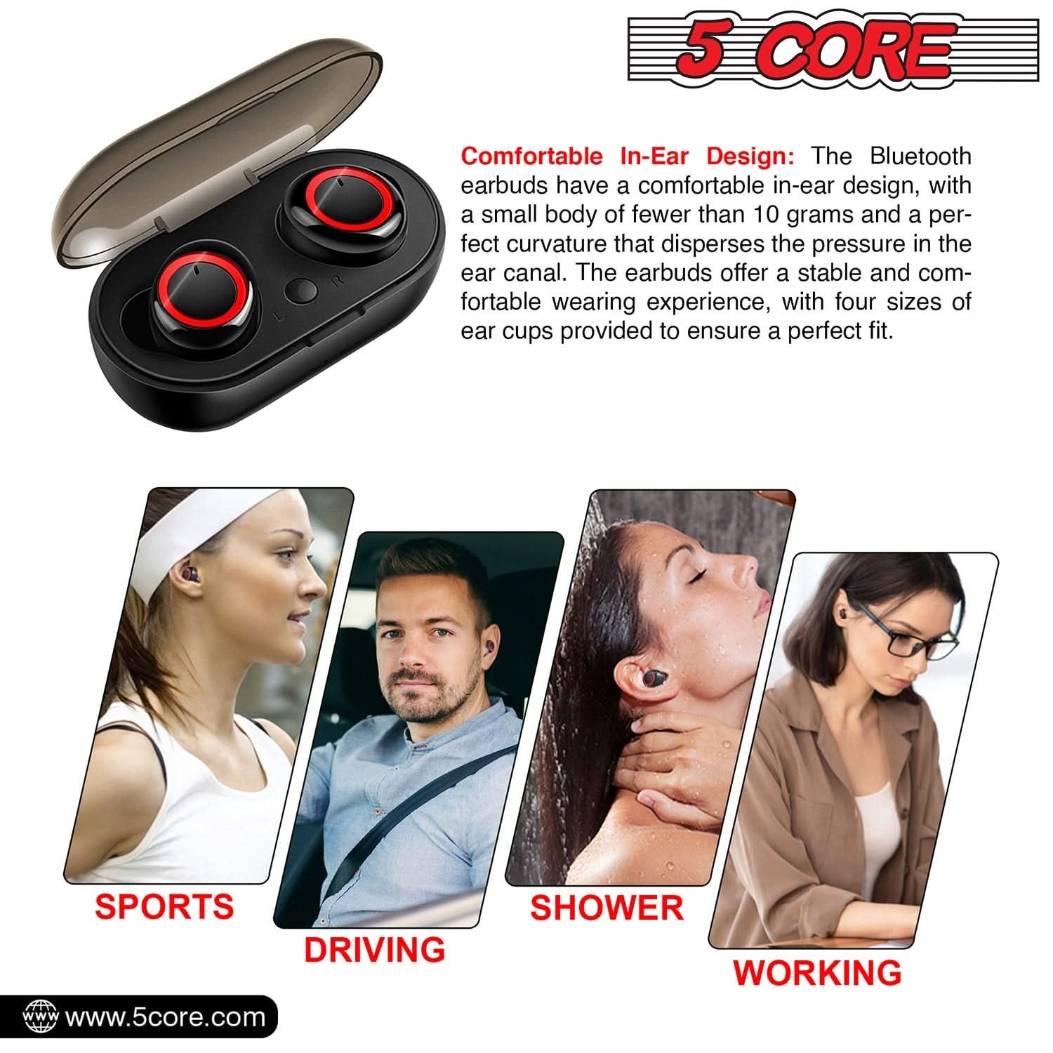 Mini Bluetooth Wireless Earbuds with Noise Cancelling Technology