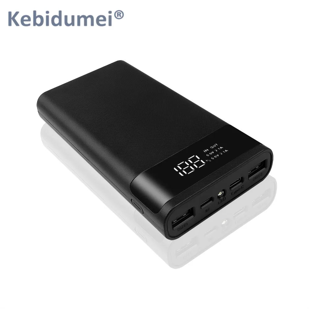 Portable 5V Battery Charge Storage Box DIY 6*18650 Power Bank Shell DIY Type-C Micro USB Mobile Phone Charger Box Case