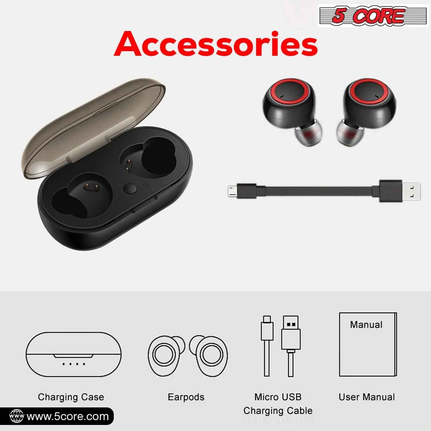 Mini Bluetooth Wireless Earbuds with Noise Cancelling Technology