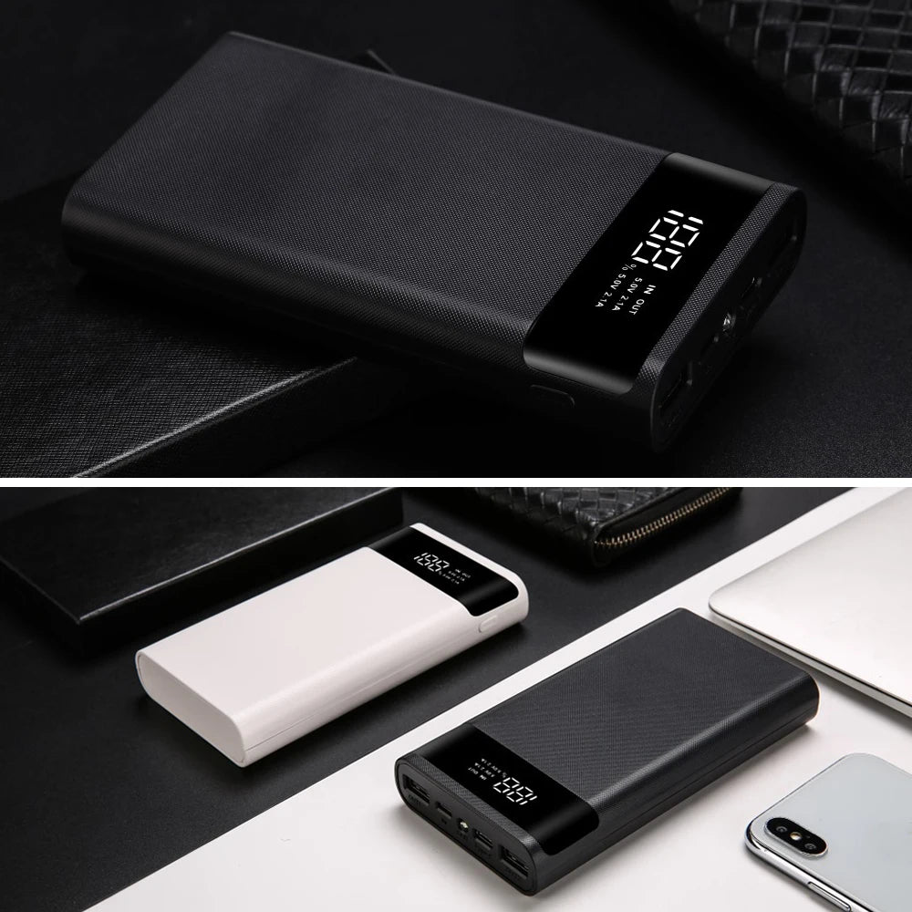 Portable 5V Battery Charge Storage Box DIY 6*18650 Power Bank Shell DIY Type-C Micro USB Mobile Phone Charger Box Case