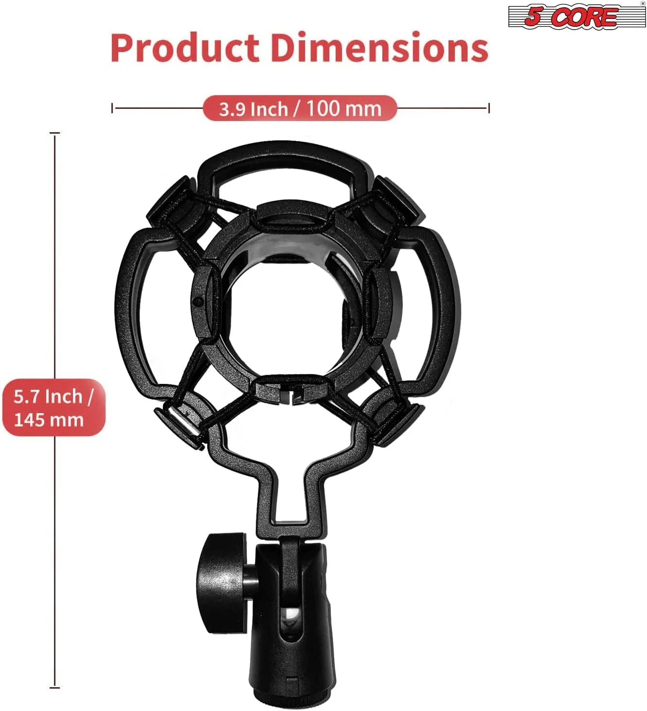 5Core Professional Condenser Cardioid Microphone Bundle for Podcasting with Boom Arm