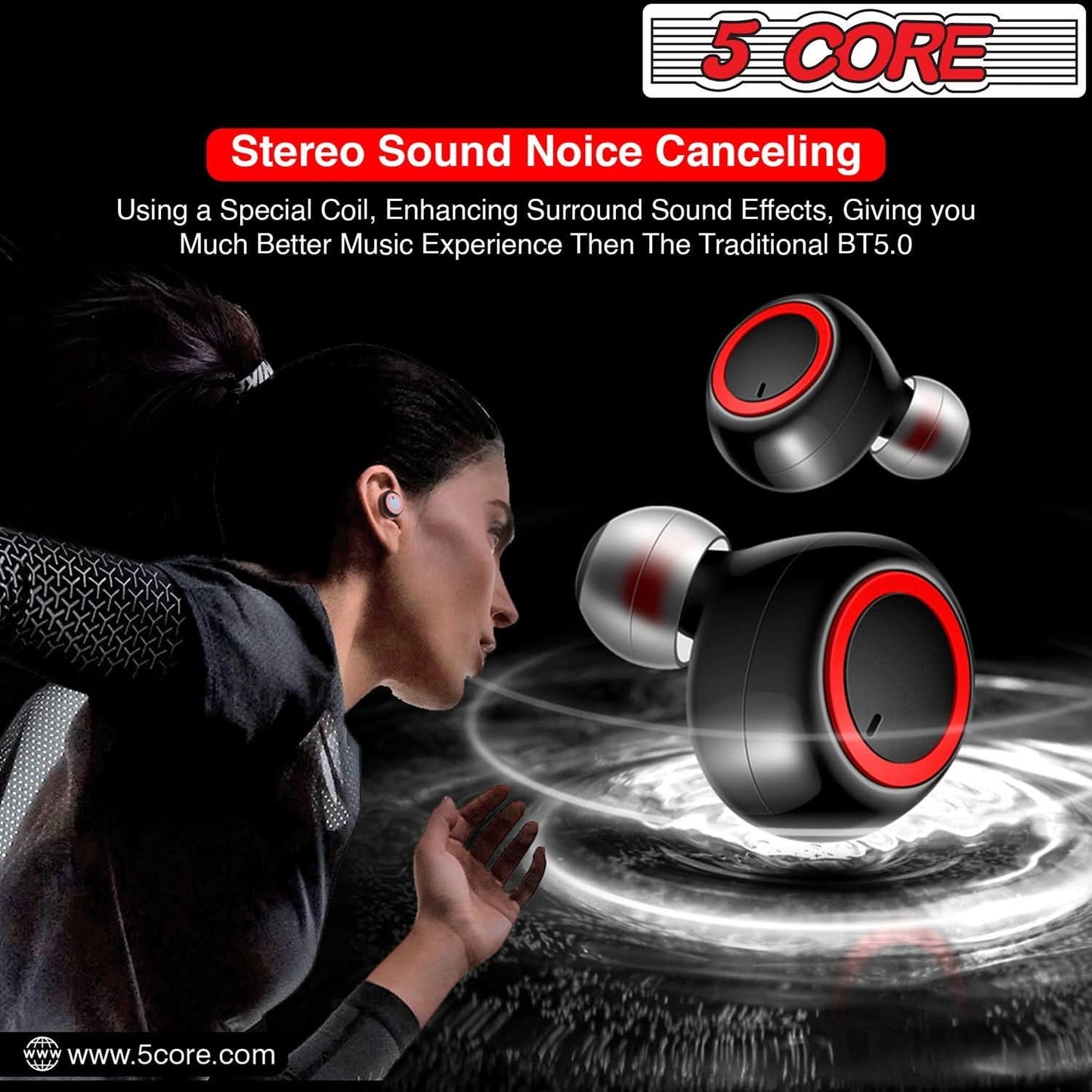 Mini Bluetooth Wireless Earbuds with Noise Cancelling Technology