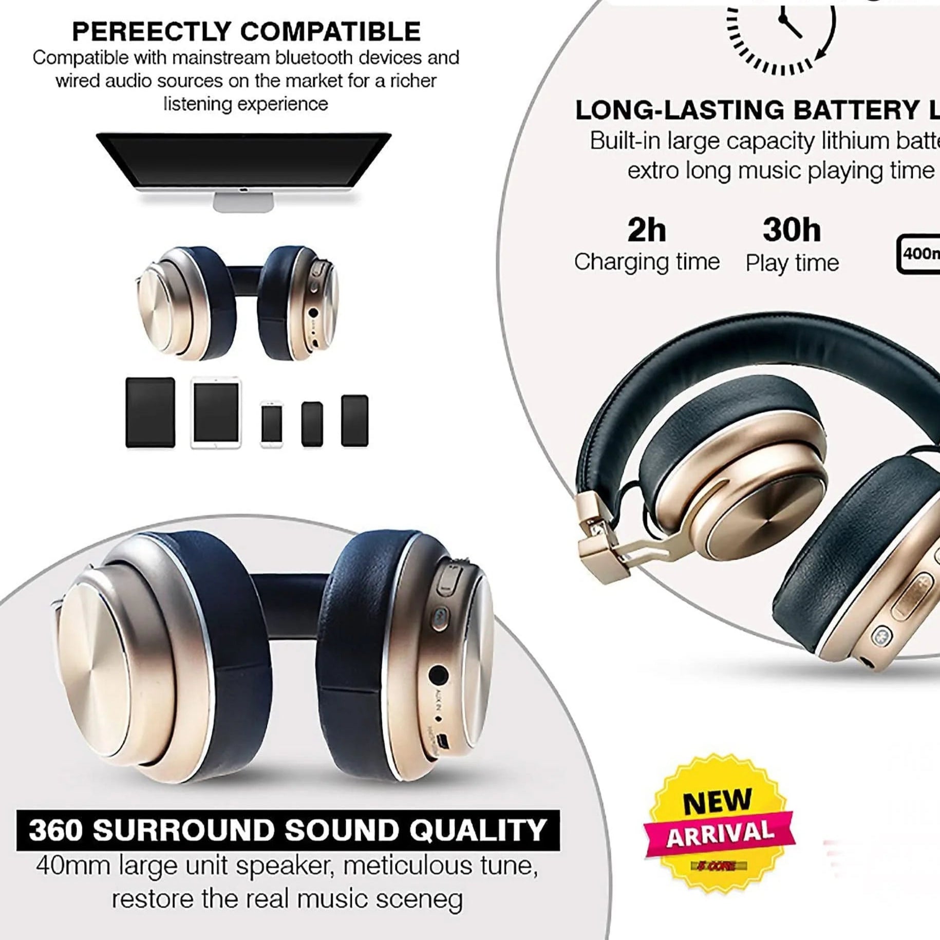 5 CORE Bluetooth Headphones 13 G