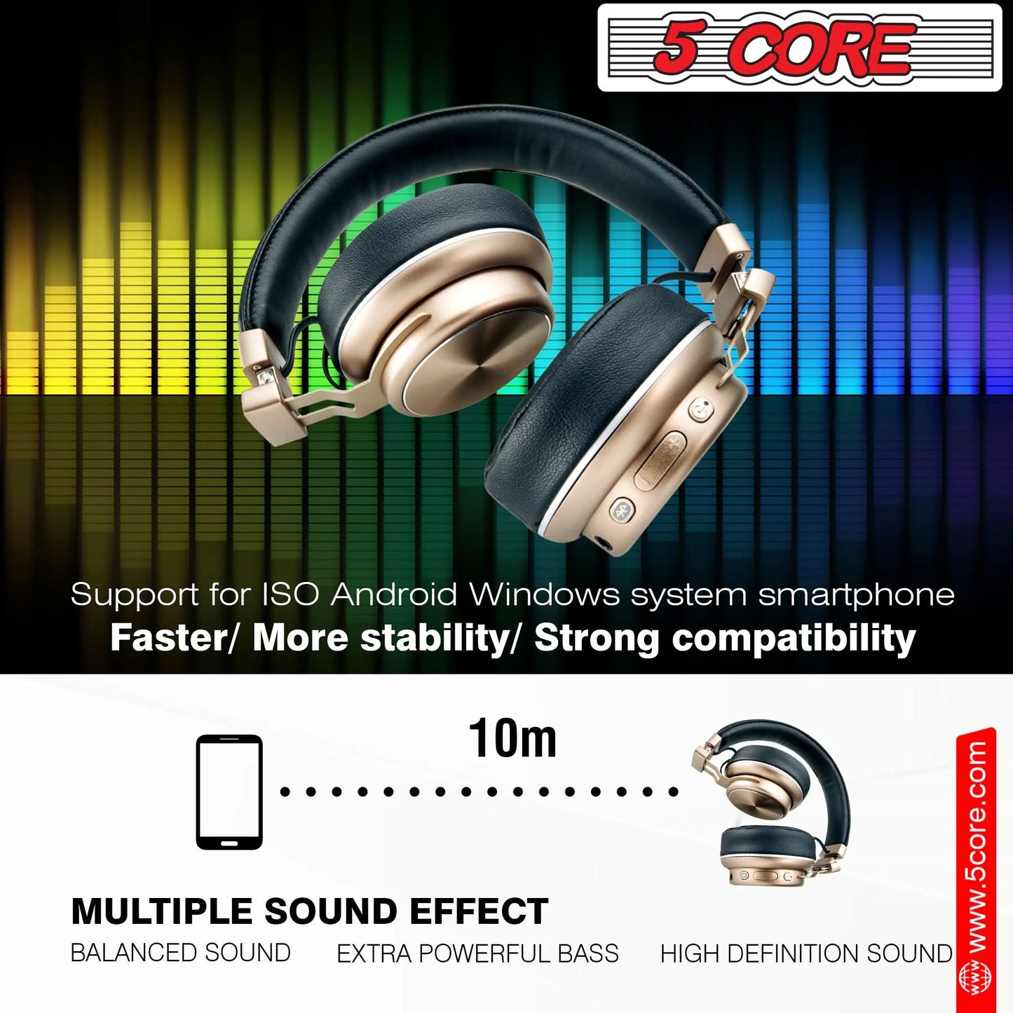 5 CORE Bluetooth Headphones 13 G